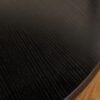 Upholstered Round Ottoman Coffee Table Foot Rest With Metal Legs And Wooden Open Storage Shelf - Charcoal - Image 13