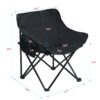 2 Pieces Outdoor Portable Folding Camping Chairs With Carry Bag - Black - Image 4