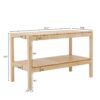 Shoe Bench-Birch, 3 Tier Sturdy Shoe Bench, Storage Shoe Organizer, Holds Up To 300Lbs For Entryway Bedroom Living Room Balcony - Natural Wood - Image 9