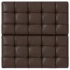 Harrison - Small Square Coffee Table Storage Ottoman - Brown - Image 3