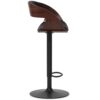 Archer - Bentwood Adjustable Swivel Bar Stool - Black - Image 2