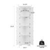Tall Storage Cabinet With Doors And 4 Shelves For Living Room, Kitchen, Office, Bedroom, Bathroom, Modern - White - Image 3