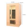 Hemlock - 2 Person Far Infrared Roof Embedded Indoor Sauna Room - Natural Wood - Image 9