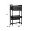 Transitional Reeded Desk With Hutch And Drawers Plus Tech Management - Black - Image 13