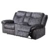 Jimny - Domino Power Console Reclining Loveseats With Power Switch - Gray - Image 3