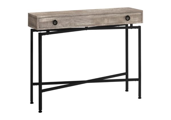 Accent Console Table For Entryway, Storage Drawer, Modern - Taupe