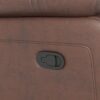 Genuine Leather Non-Power Reclining Sofa With Drop Down Table, Stainless Steel Cupholders And Magazine Bag - Brown - Image 9