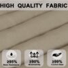 2 Piece Outdoor Chaise Lounge Chair Cushion Replacement Set - Khaki - Image 7