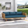 Claremont - 3 Seater Daybed Acacia Wood Water Resistant Cushions - Teak - Image 4