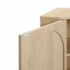 Corner Cabinet, Rattan Door, Freestanding Corner Tables For Small Spaces, Corner Shelf Stand For Living Room, Kitchen, Bathroom, Bedroom - Natural - Image 15