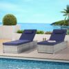 Outdoor Sofa Pe Rattan Furniture Deck Chair - Gray - Image 2