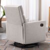 Modern Upholstered Rocker Nursery Chair Plush Seating Glider Swivel Recliner Chair - Tan - Image 24