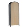 Modern 3 Shelf Open Arched Bookcase Cabinet - Black - Image 2