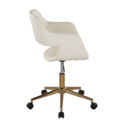 Margarite - Contemporary Task Chair - Gold / Cream