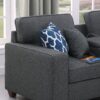 Eric - 9 Piece Upholstered Sectional With Ottoman - Dark Gray - Image 6