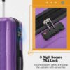 2 Piece Luggage Set With Bags Expanable Spinner Wheels ABS Lightweight Suitcase With Tsa Lock 20" / 28" - Purple - Image 7