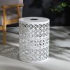 Modern Cranbrook Side Table With Solar Light Functionality - White - Image 2