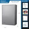 300 Key Adjustable Key Cabinet With Key Lock - Gray - Image 7