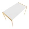 Fuji - Modern / Glam Dining Table - Gold / White Marble Top - Image 5