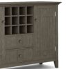 Bedford - Sideboard Buffet And Wine Rack - Farmhouse Gray - Image 7