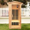 1 Person Far Infrared Old Fir Outdoor Sauna Room - Natural - Image 7