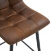 Techno Fabric Bar Chair (Set of 2) Comfortable - Brown / Black - Image 17