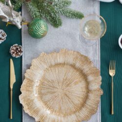 Plastic Charger Plate (Set of 8) - Gold