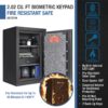 2.02 Cubic Ft Biometric Keypad Fire Resistant Safe - Black - Image 13