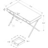 Computer Desk For Home Office, Laptop, Storage Drawers, Contemporary - Gray - Image 5