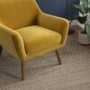 Brayden - Lounge Chair - Velvet - Brown / Gold / Yellow - Image 12