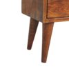Mini Modern Bedside Table - Chestnut - Image 9