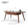 Capsule Centre Low Table With Drawers Coffee Table - Natural - Image 8