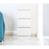Elise - Slim Modular Wood Closet Cabinet With Drawers In Durable Melamine And Wood 71" Height - White - Image 6