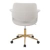 Vintage Flair - Mid-Century Modern Office Chair - Gold / Cream - Image 5