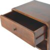 Large Curve Floating Bedside Table - Brown - Image 5