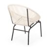 Nusa - Modern Outdoor Chair Set With Polyethylene Rattan And Iron Frame - White - Image 8