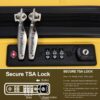 Hardshell Suitcase Spinner Wheels Pp Luggage Sets Lightweight Durable Suitcase With Tsa Lock, 3 Piece Set (20/24/28) - Yellow - Image 17