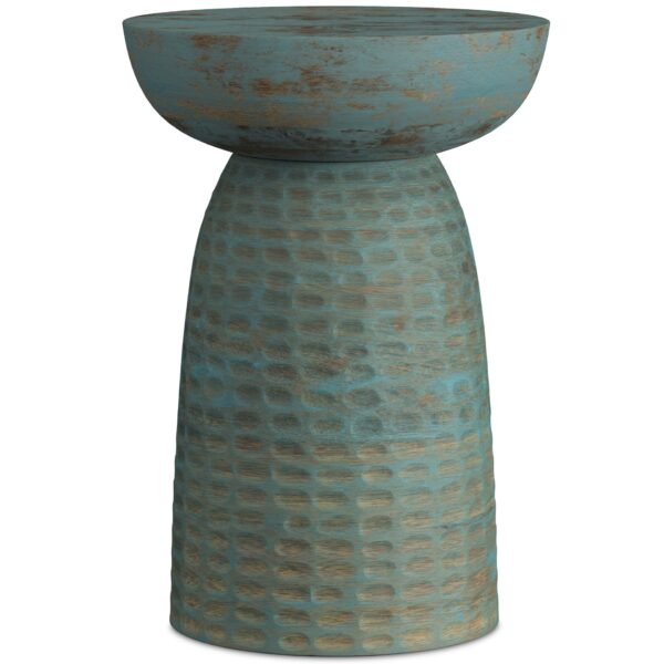 Boyd - Wooden Accent Table - Teal Wash