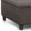 Ellis - Coffee Table Storage Ottoman - Distressed Brown - Image 5