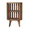 Ariella - Double Shelf Nightstand - Oak - Image 10