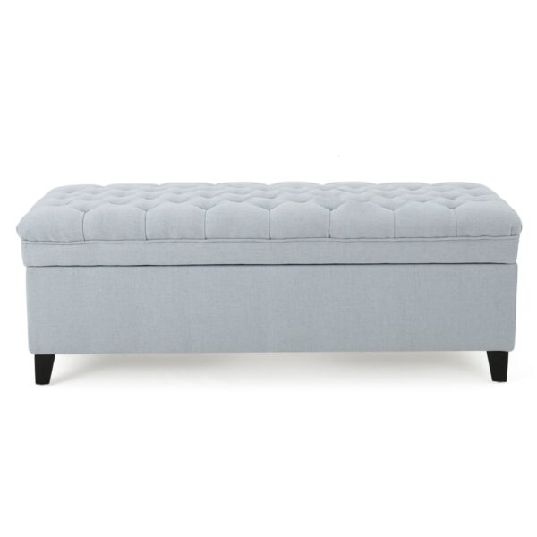 Juliana - Storage Ottoman With Fabric Upholstery - Light Blue