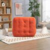 Fluffy Bean Bag Chair, Comfortable Bean Bag For Adults And Children, Super Soft Lazy Sofa Chair With Memory Foam And Ottoman, Indoor Modern Focus Bean Bag Chair For Living Room, Bedroom, Apartment - Red - Image 6
