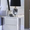 Moon - Smooth Nightstand With LED - White - Image 5
