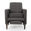 Macedonia - Mid Century Modern Button Tufted Fabric Recliner - Slate - Image 12