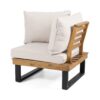 Sebastian - Corner Chair, Coffee Table - Beige - Image 6