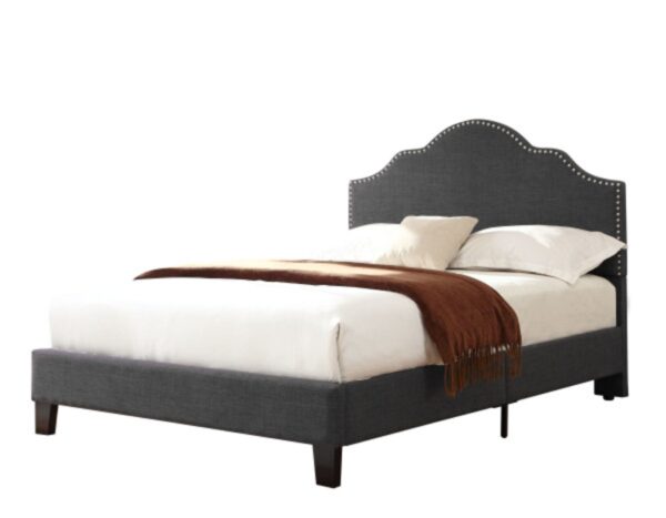 Kopa - California King Upholstered Bed - Dark Gray