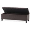 Elegant Storage Ottoman Bench With Birch Legs - Brown - Image 14