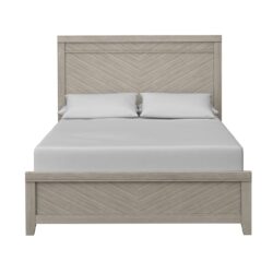 King Panel Bed - Light Gray