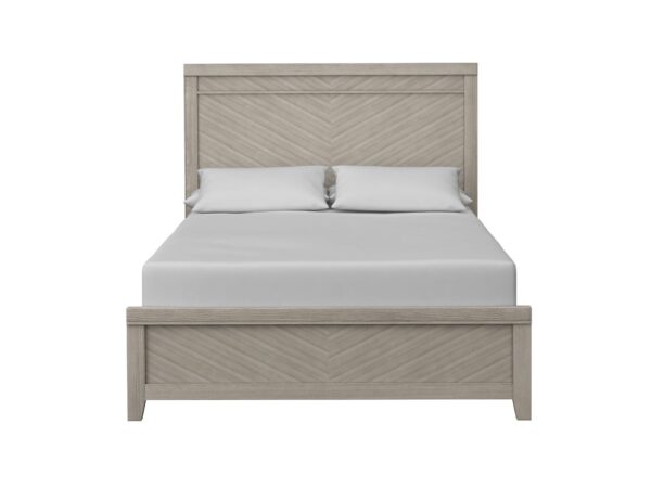 King Panel Bed - Light Gray