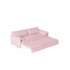 Queen Pull Out Sofa Bed, 3 In 1 Convertible Sleeper Sofa With Side Storage Multifunctional Velvet Loveseat Bed For Living Room - Pink - Image 12